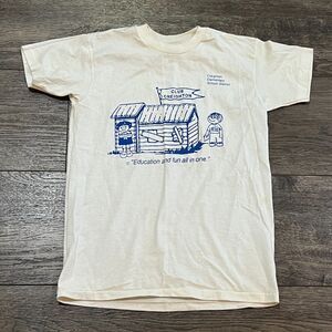 Vintage 80s Hanes Fifty-Fifty Club Creighton Elementary School - Kids Size Large